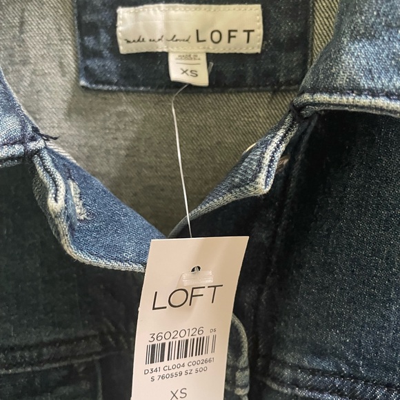 LOFT medium wash Blue Jean Jacket - Picture 6 of 6